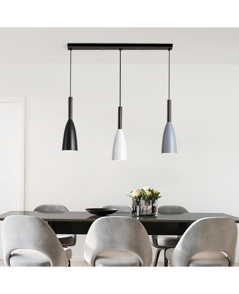 Modern 3 Pendant Lighting Nordic Minimalist Pendant Lights Over Dining Table Kitchen Island Hanging Lamps Dining Room Lights E27