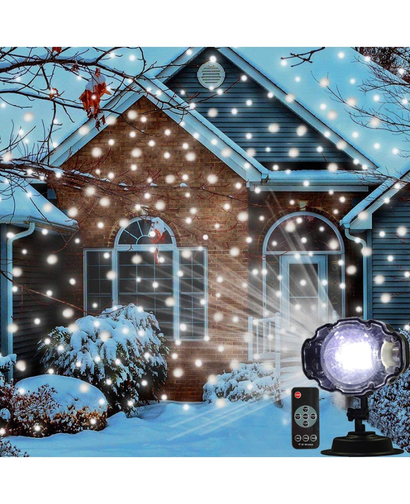 Moving Snowflakes Laser Projector Lamp Outdoor Christmas Snowfall