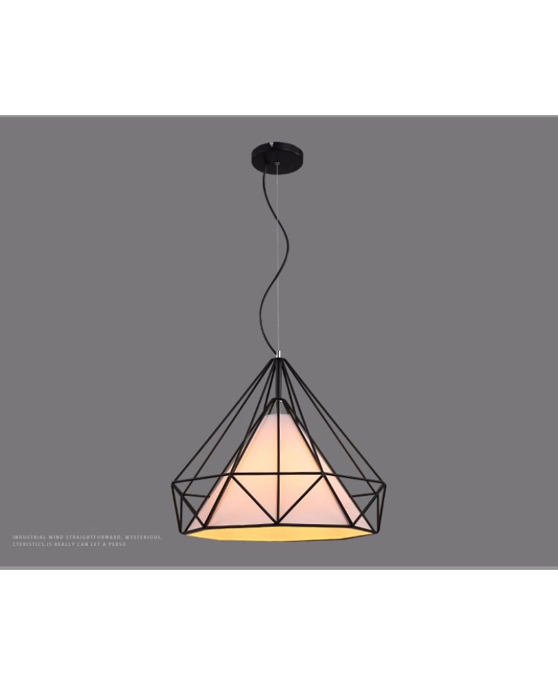 Art Iron Diamond Pendant Lights Birdcage Ceiling Pendant Lamps