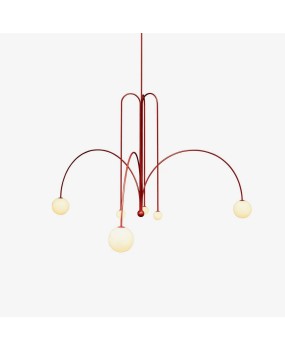 Scandinavian minimalist living room chandelier dining room bedroom study showroom fountain line geometric arch light