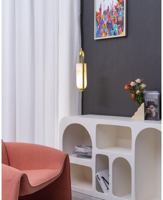 Modern Simple Full Copper Marble Pendant Light For Dining Room Bedroom Bedside Pure Copper LED Pendant Lights