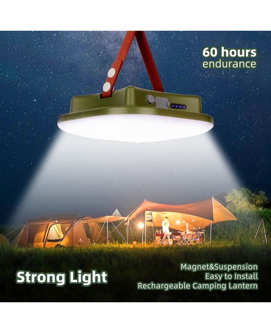 15600maH Rechargeable LED Camping Strong Light with Magnet Zoom Portable Torch Tent Light Work Maintenance Lighting