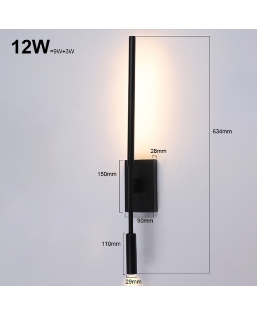 Modern LED Wall Lamp Indoor Bedside Sconce For Home Bedroom decoration Living Room Surface mounted Sofa background lighting