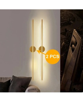 One pair LED Wall Lamp Modern Gold LED Wall Sconce living room home decor wall light for Stairway corridor 60/100cm 2pcs