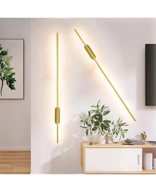 One pair LED Wall Lamp Modern Gold LED Wall Sconce living room home decor wall light for Stairway corridor 60/100cm 2pcs