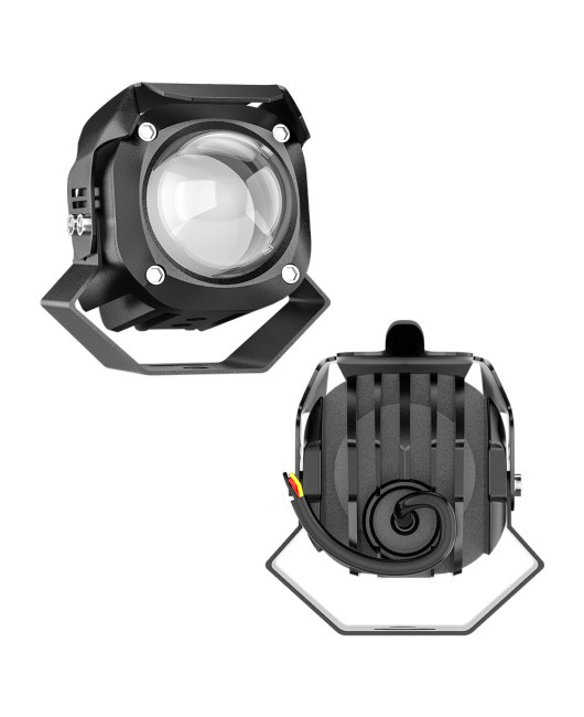 Motorcycle LED headlights direct white and yellow two-color far and near light small steel cannon paving fog light manufacturer M -N-15W