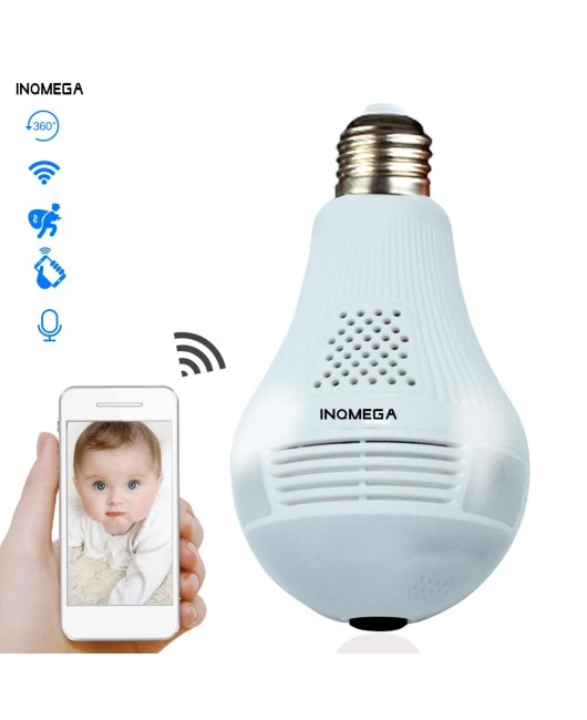 360 Degree LED Light 960P Wireless Panoramic Home Security WiFi CCTV Fisheye Bulb Lamp IP Camera Two Ways Audio E27 Cam