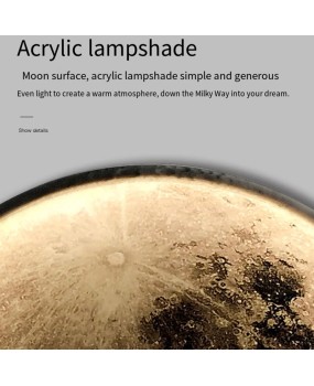 Modern LED moon wall lamp bedroom bedside lamp Nordic creative minimalist aisle living room background wall decorative wall lamp