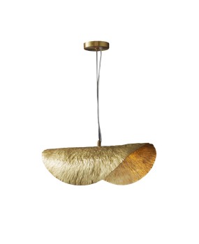Nordic Design Copper Lotus Leaf Pendant Lamps For Indoor Living Room Bedroom Dining Room Study Bar Creative Hanging Lights