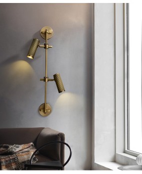 Designer all-copper LED wall lamp For living room TV background wall hotel club hall corridor corridor bedroom bedside lamp