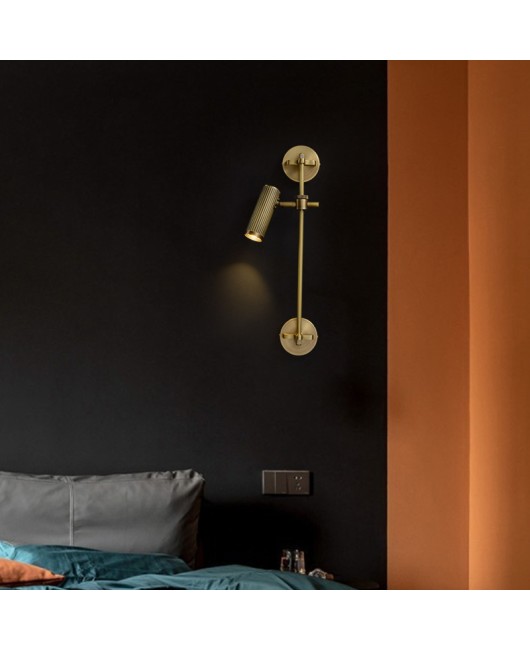 Designer all-copper LED wall lamp For living room TV background wall hotel club hall corridor corridor bedroom bedside lamp