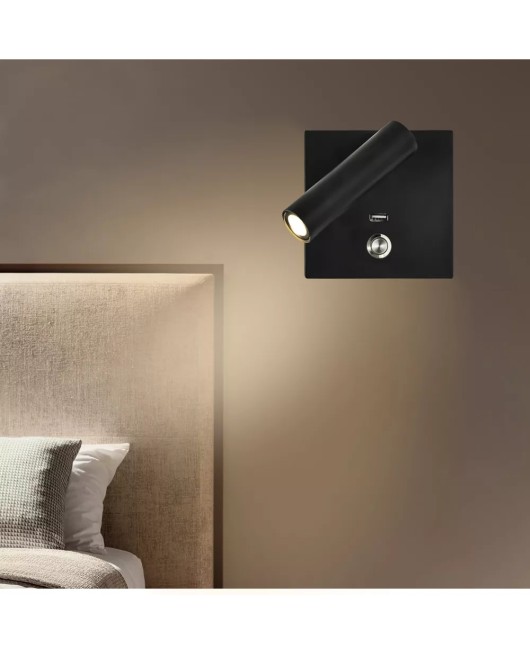 Multifunction Wall Lights Bedroom Headboard lights for bed room with push switch DC USB charging port ressessed install