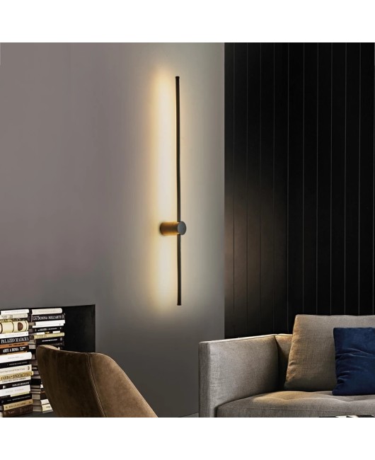 led strip lights lighting indoor step light 60cm 100cm 100-240v black surface mounted line lamps home decoration lampara
