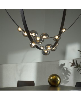 Bomma post-modern light luxury living room dining room villa designer personality leather chandelier