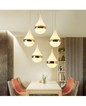 Nordic modern teardrop acrylic chandelier For children's room dining bedroom