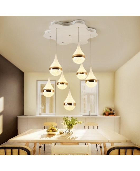Nordic modern teardrop acrylic chandelier For children's room dining bedroom