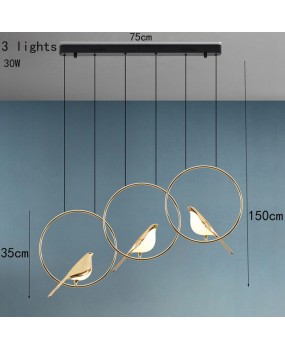 Modern Golden Bird led pendant light Nordic luxury designer lamp creative art living dining room suspension lamp kitchen fixture