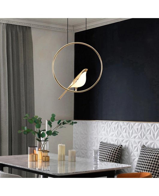 Modern Golden Bird led pendant light Nordic luxury designer lamp creative art living dining room suspension lamp kitchen fixture