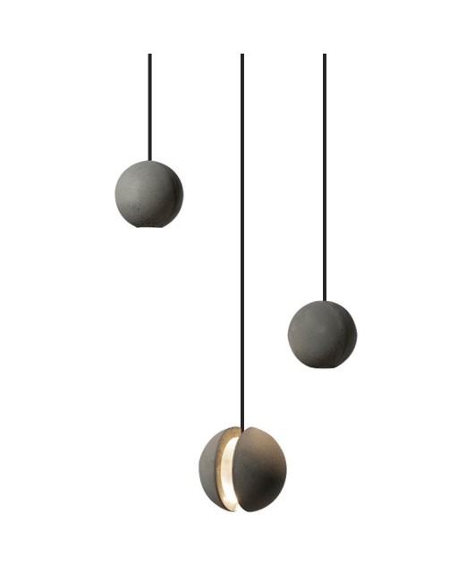 Nordic cement ball pendant lamp lobby front restaurant exhibition hall villa creative studio planet moon hanging lamp bedside