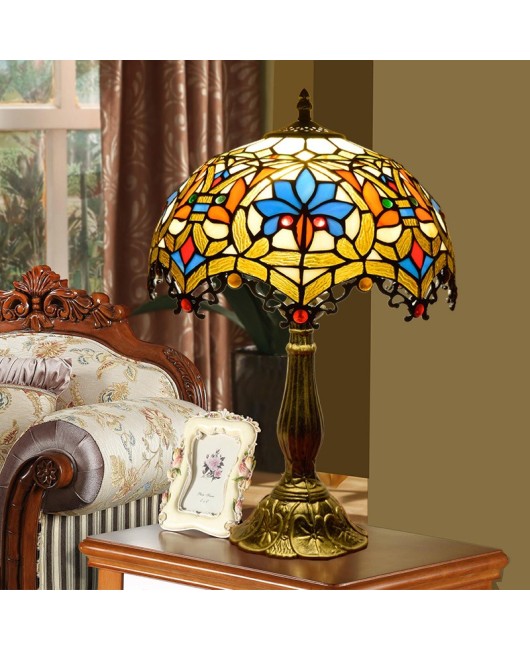 Tiffany stained glass living room bedroom restaurant bar hotel decoration bedside table lamp glass lamp