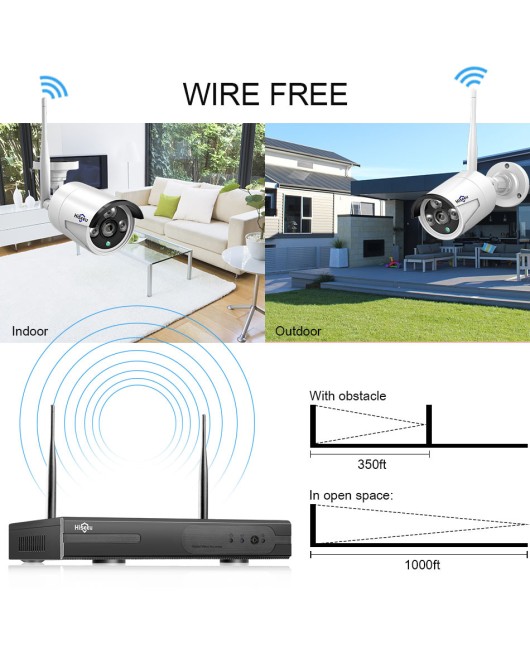 8CH H.264 Wireless Network Digital Video Recorder (Wireless NVR) Network surveillance camera set HD home surveillance security system