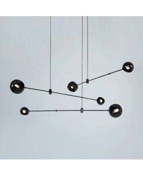 Nordic post-modern iron chandelier creative personality designer model room geometric lines living room dining room lamp