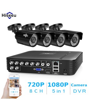 AHD720P/1080P waterproof IP Cameras home surveillance anti-theft security system AHD wired set 5-in-1 AHD DVR set mobile phone can be connected