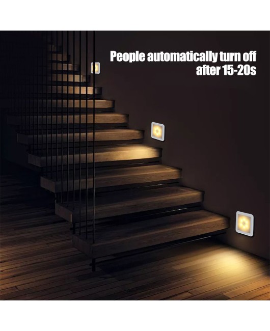 New Night Light Smart Motion Sensor LED Night Lamp Battery Operated WC Bedside Lamp For Room Hallway Pathway Toilet DA