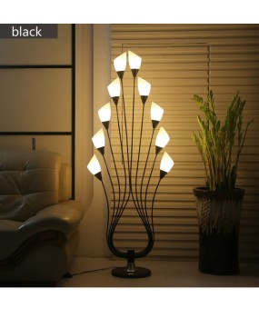 Simple tea table floor lamp simple fashion black white LED floor lamp bedroom living room floor lamp