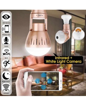 IP Camera Bulb Lamp light Wireless 2MP HD 360 Degrees Panoramic Light Home Cctv Security Video Surveillance Wifi Camera