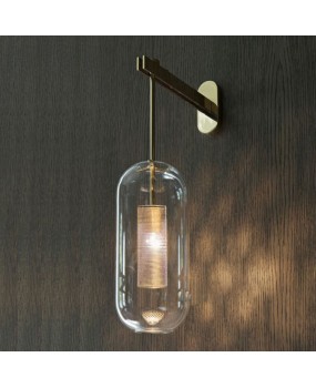 Simple modern glass wall lamp aisle corridor lamp Nordic creative living room bedside wall lamp