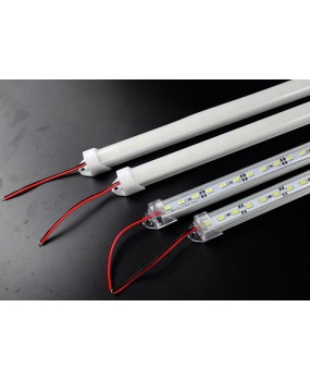 Hard LED Strip 5630 SMD Cool Warm White Rigid Bar 72 LEDs 3500 Lumen LED Light With "u" Style Shell Housing With End Cap + Cover By DHL
