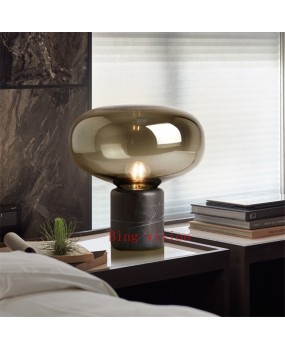 Postmodern LED Table Lamps for Bedroom Marble Glass Living Room Study Desk Lamp Simple Bedside Home Deco Table Light