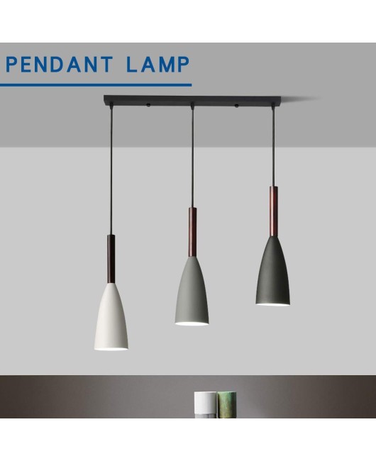 Modern 3 Pendant Lighting Nordic Minimalist Pendant Lights Over Dining Table kitchen island hanging lamps dining room lights E27