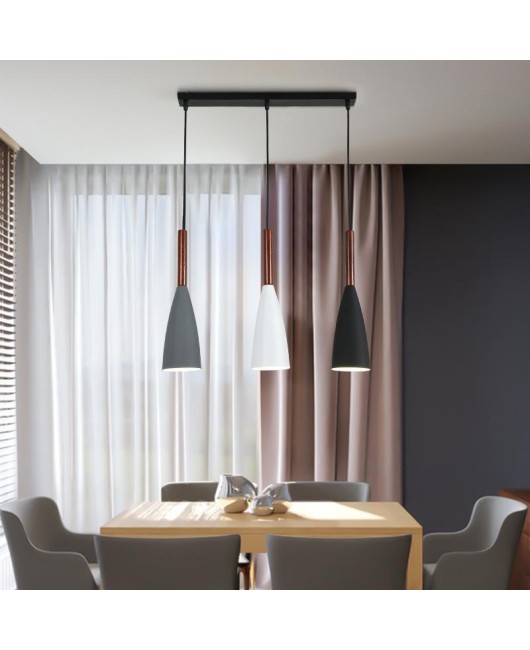 Modern 3 Pendant Lighting Nordic Minimalist Pendant Lights Over Dining Table kitchen island hanging lamps dining room lights E27