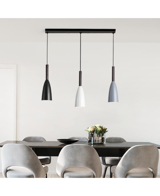 Modern 3 Pendant Lighting Nordic Minimalist Pendant Lights Over Dining Table kitchen island hanging lamps dining room lights E27