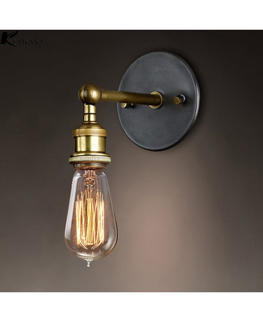 Vintage Loft Adjustable Industrial Metal Wall Light Retro Brass Modern Wall lamp Country Style Sconce Lamp Fixtures