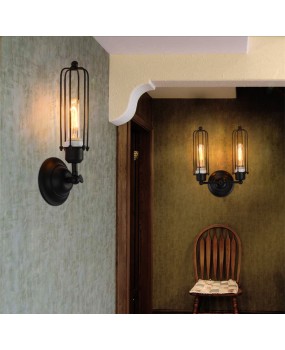 Loft Vintage Wall Lamps American Industrial Edison Lightis Bulb E27/ E26 Holder Bedside wandlamp bedroom light Wall Sconce