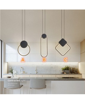 Modern led pendant lamp stylish minimalism GEO ceiling chandelier light hang dinner table decor kitchen hanging Lighting