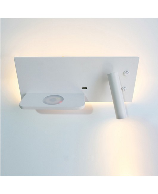 Bedroom phone wireless charger shelf 10W LED wall Lights Hotel Bedside Headboard Reading Lighting USB