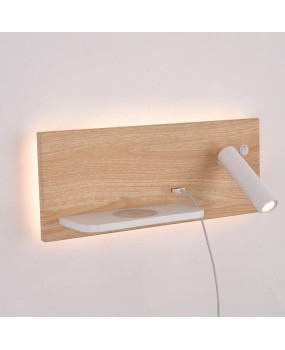 Bedroom phone wireless charger shelf 10W LED wall Lights Hotel Bedside Headboard Reading Lighting USB