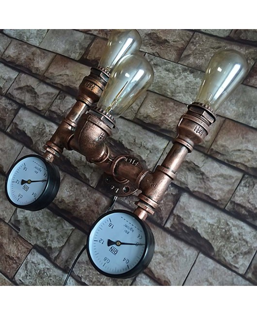 American Industrial Wall Lamps Vintage Water Pipe Wall Sconces Bedroom Bedside Light Home Decoration E27 Lighting