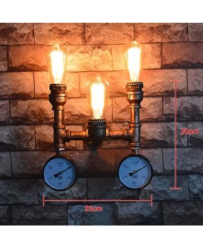 American Industrial Wall Lamps Vintage Water Pipe Wall Sconces Bedroom Bedside Light Home Decoration E27 Lighting