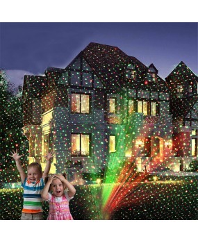Outdoor Moving Full Sky Star Christmas Laser Projector Lamp Green&Red LED Stage Light Outdoor Landscape Lawn Garden Light