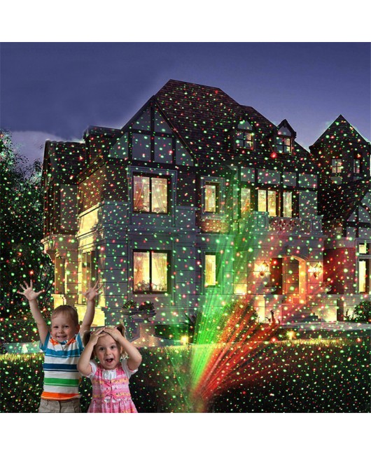 Outdoor Moving Full Sky Star Christmas Laser Projector Lamp Green&Red LED Stage Light Outdoor Landscape Lawn Garden Light