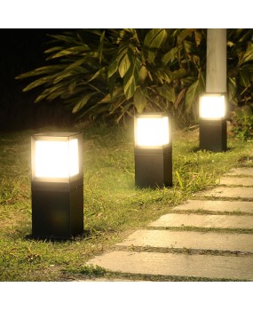 E27 Waterproof LED Garden Lawn Lamp Modern Pathway Column Pillar Light Outdoor Villa Landscape Lawn Bollard light