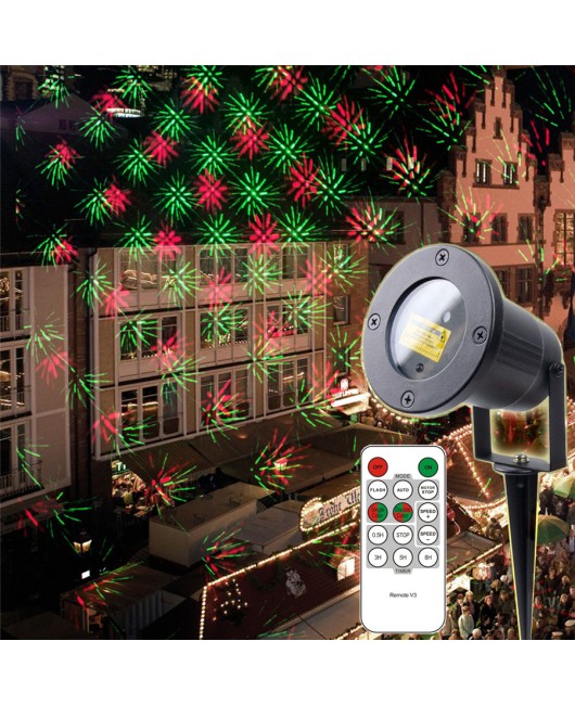 IP65 Outdoor RG Star Christmas Laser Projector Lamp Star LED Disco Stage Light Green Red Landscape Garden LED Spotlight