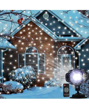 Moving Snowflakes Laser Projector Lamp Outdoor Christmas Snowfall LED Stage Light Holiday Party Garden LED Spotlight