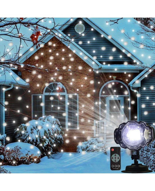 Moving Snowflakes Laser Projector Lamp Outdoor Christmas Snowfall LED Stage Light Holiday Party Garden LED Spotlight