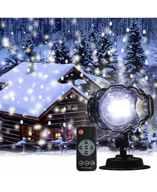 Moving Snowflakes Laser Projector Lamp Outdoor Christmas Snowfall LED Stage Light Holiday Party Garden LED Spotlight